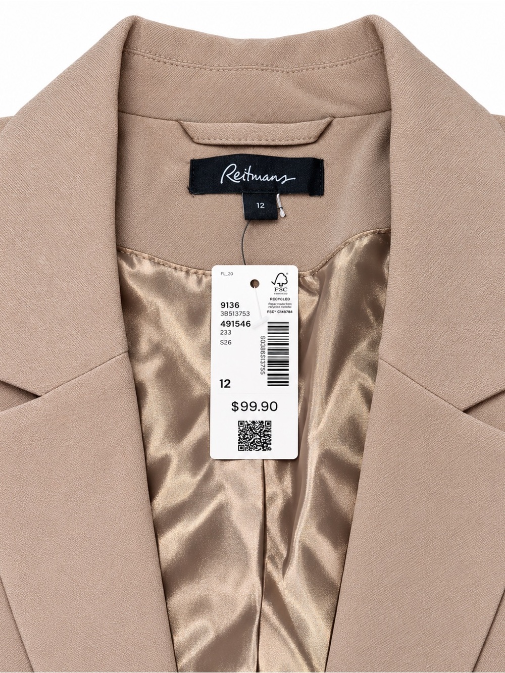 One-Button Blazer - Picture 2 of 2